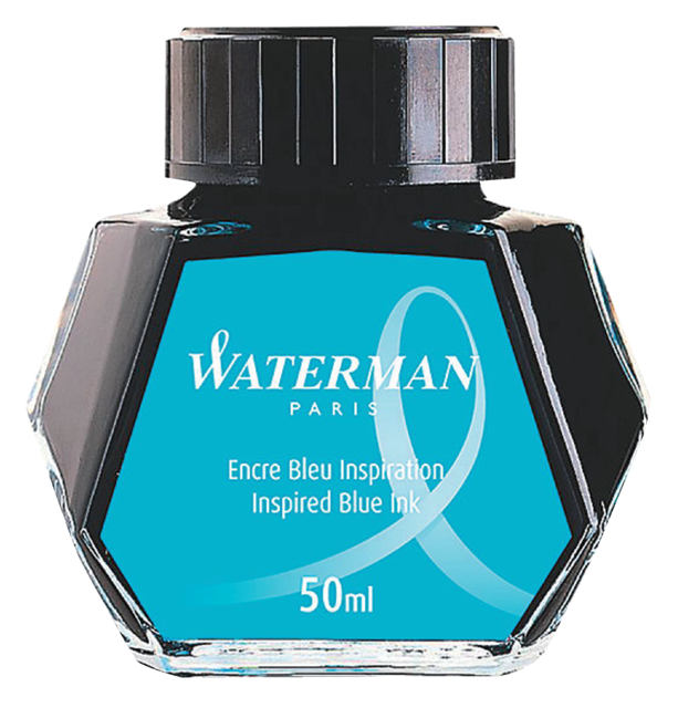 Encre pour Stylo Plume Waterman 50ml bleu pacifique