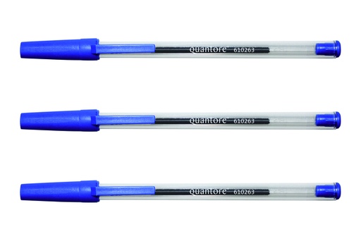 [610263] Stylo bille Stick Quantore Medium bleu
