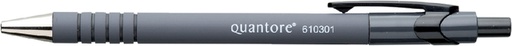 [610301] Stylo bille Grip Caoutchouc Quantore rétractable Medium noir