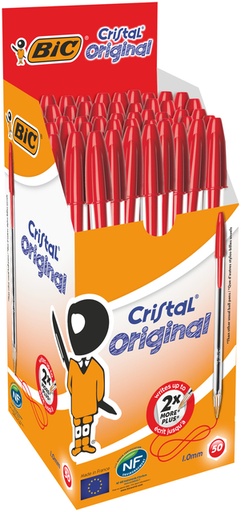 [616102] Stylo bille BIC Cristal Medium rouge
