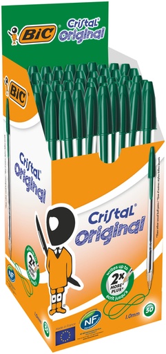 [616104] Stylo bille BIC Cristal Medium vert