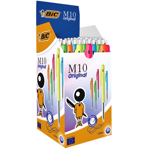 [616411] Stylo bille BIC M10 Colors Edition Limitée Medium assorti