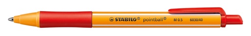 [610412] Stylo bille STABILO Pointball 6030/40 Medium rouge