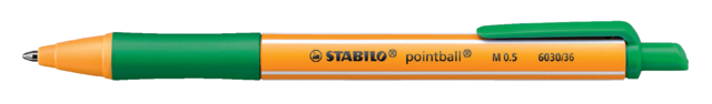 Balpen STABILO pointball 6030/36 medium groen