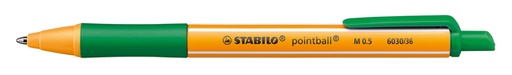 [610414] Stylo bille STABILO Pointball 6030/36 Medium vert
