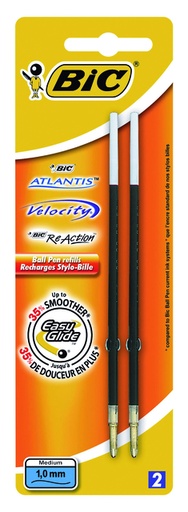 [616063] Recharge Stylo bille BIC pour divers stylos Medium bleu blister 2 pièces