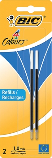 [616069] Recharge BIC stylo de comptoir Medium bleu blister 2 pièces