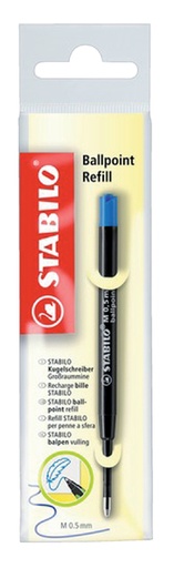 [625713] Balpenvulling STABILO standaard medium blauw blister à 1 stuk