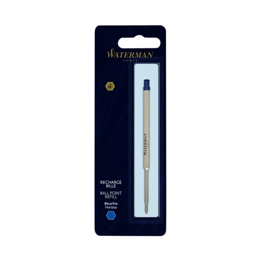 [626056] Recharge stylo bille Waterman Fin bleu blister