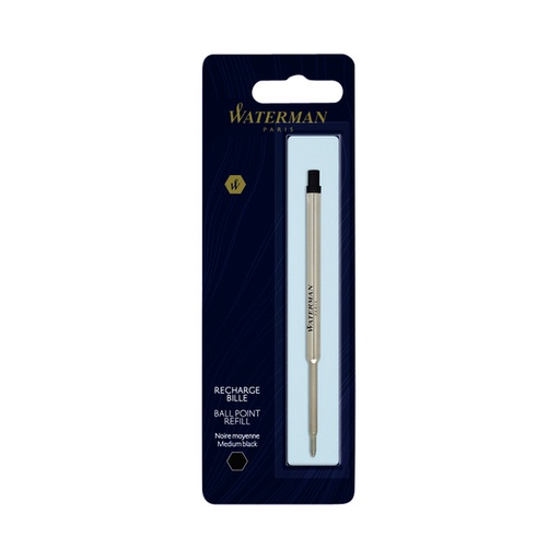 [626054] Recharge stylo bille Waterman Medium noir blister