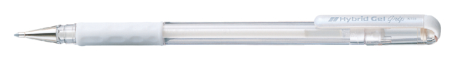 Roller Encre Gel Pentel Grip K118 Medium blanc