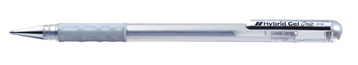 [614150] Gelschrijver Pentel K118 Grip medium zilver