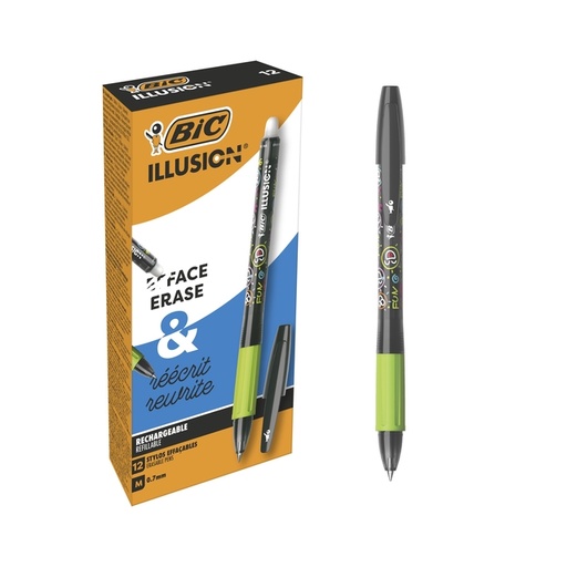 [614361] Gelschrijver Bic Gel-ocity illusion medium zwart