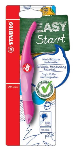[636484] Rollerpen STABILO Easyoriginal rechtshandig roze/lichtroze blister