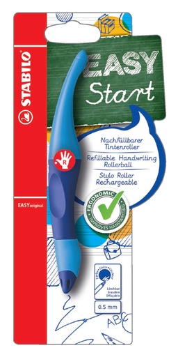 [636483] Rollerpen STABILO Easyoriginal rechtshandig licht/donkerblauw blister
