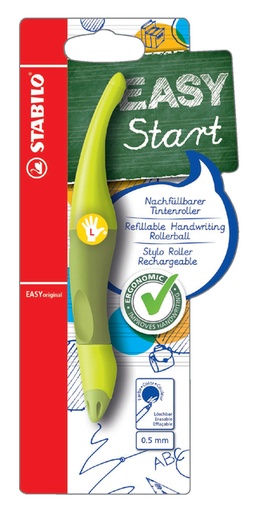 [636482] Rollerpen STABILO Easyoriginal linkshandig limoen/groen blister à 1 stuk