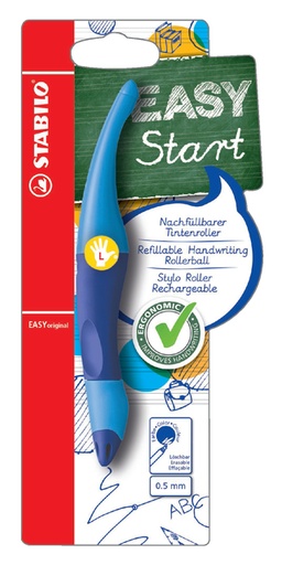 [636480] Rollerpen STABILO Easyoriginal linkshandig licht/donkerblauw blister