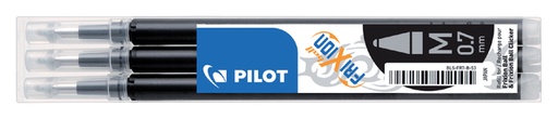 [637771] Recharge roller PILOT FriXion Medium noir 3 pièces