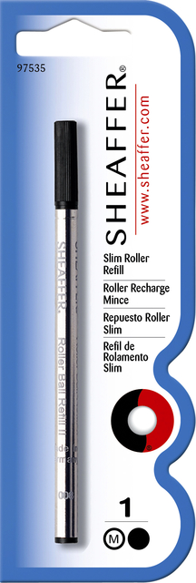 Recharge Roller Sheaffer Slim Medium noir blister 1 pièce
