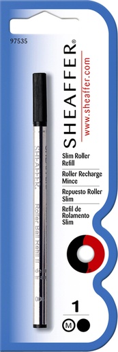 [637951] Recharge Roller Sheaffer Slim Medium noir blister 1 pièce