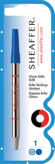 Rollerpenvulling Sheaffer slim classic blauw blister à 1 stuk