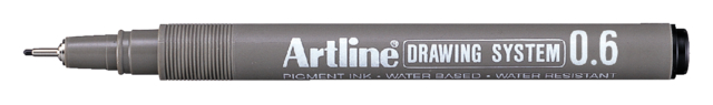 Fineliner Artline 0.6mm zwart