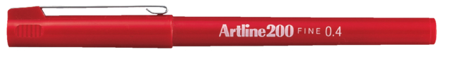 Fineliner Artline 200 rond fijn rood