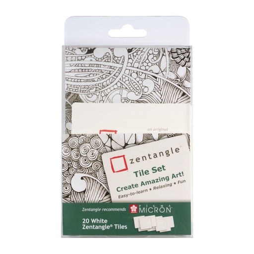 [632575] Tekenset Sakura Zentangle set à 20 patronen wit