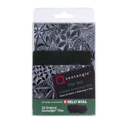 [632576] Kit dessin Sakura Zentangle noir set 20 motifs