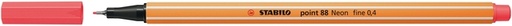 [633112] Fineliner STABILO Point 88 /033 Fin rouge fluo