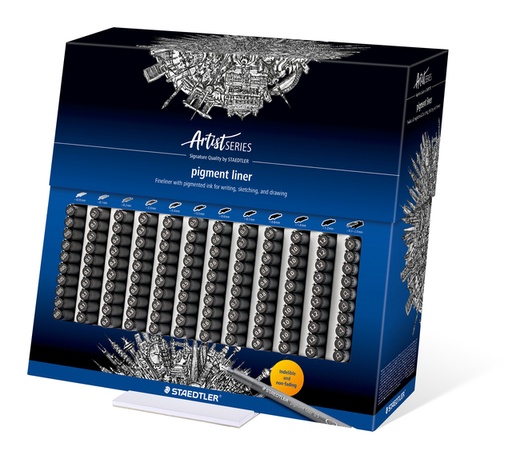 [633238] Fineliner Staedtler Pigment 308 display de 120 pièces assorti