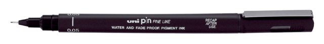 Fineliner Uni-ball Pin 0.05mm zwart