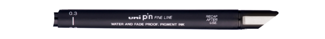 Fineliner Uni-ball Pin 0.3mm zwart
