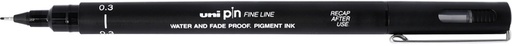 [632605] Fineliner Uni-ball Pin 0.3mm zwart