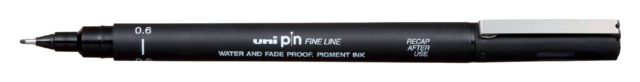 Fineliner Uni-ball Pin 0,6mm noir