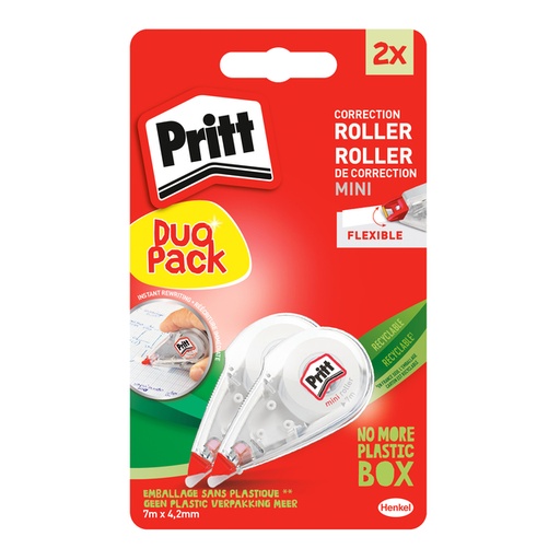 [416518] Roller correcteur Pritt Mini Flex 4,2mmx7m blister 2 pièces