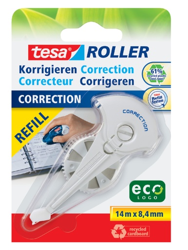 [416551] Recharge Roller Correcteur tesa® ecoLogo® 14mx8,4mm blister