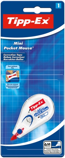 [416544] Roller correcteur Tipp-Ex Mini Pocket Mouse 5mmx6m blister 1 pièce