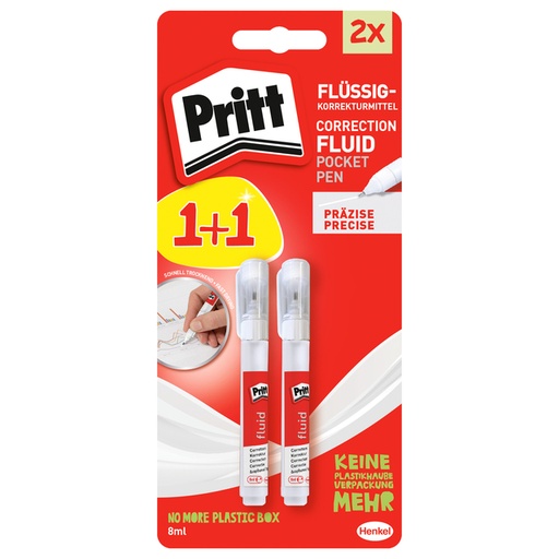[416137] Correctiepen Pritt fluid 8ml blister a 1+1