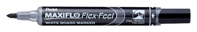 Viltstift Pentel MWL5SBF Maxiflo whiteboard rond 1.5-4.5mm zwart