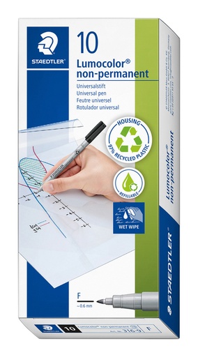 [920621] Feutre Staedtler Lumocolor 316 non permanent Fin noir