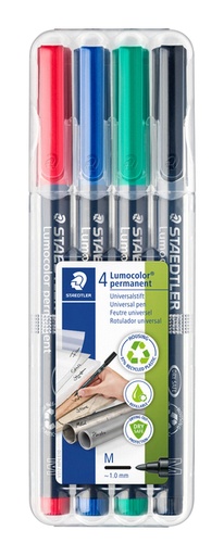 [920678] Feutre Staedtler Lumocolor 317 permanent Medium 3 pièces + 1 gratuit