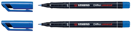 [922603] Feutre rétroprojecteur STABILO 841/41 permanent ogive Super Fin bleu
