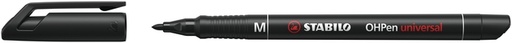 [922641] Feutre rétroprojecteur STABILO 843/46 permanent ogive Medium noir