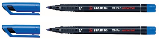 [922643] Feutre rétroprojecteur STABILO 843/41 permanent ogive Medium bleu