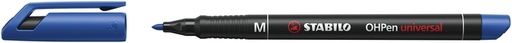 [922643] Viltstift STABILO OHpen 843/41 permanent rond medium blauw