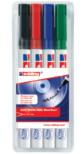 Cd marker edding 8400 rond assorti 0.5-1.0mm etui à 4st