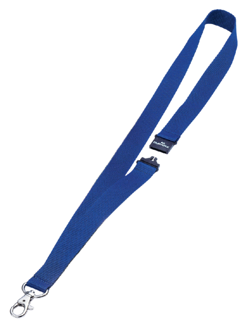 Cordon textile Durable 8137 avec mousqueton bleu foncé