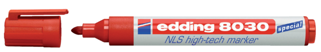 Viltstift edding 8030 NLS High-Tech marker 1.5-3mm rood