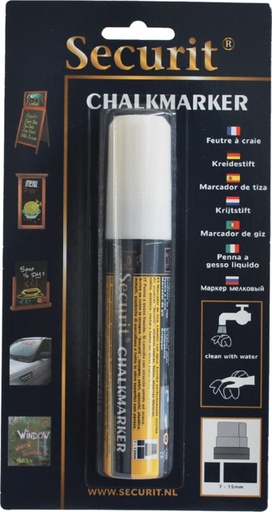 [631291] Krijtstift Securit SMA-720 blok wit 7-15mm blister